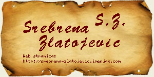 Srebrena Zlatojević vizit kartica